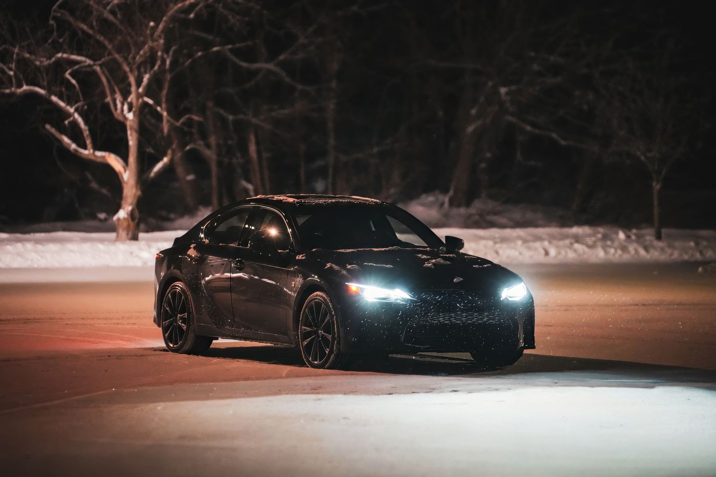 Luxury chauffeur service at night